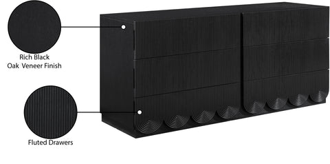 Vale Black Oak Veneer Dresser, 1 Piece