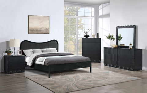 Vale Black Oak Veneer Dresser, 1 Piece