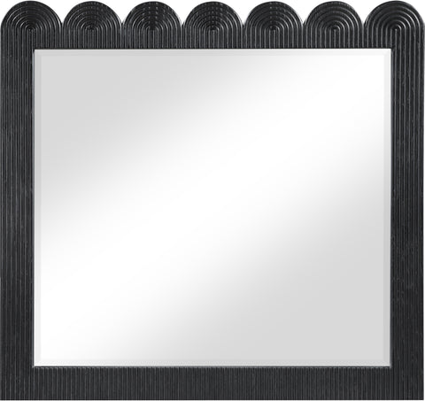 Vale 36" Black Oak Veneer Frame Mirror, 1 Piece