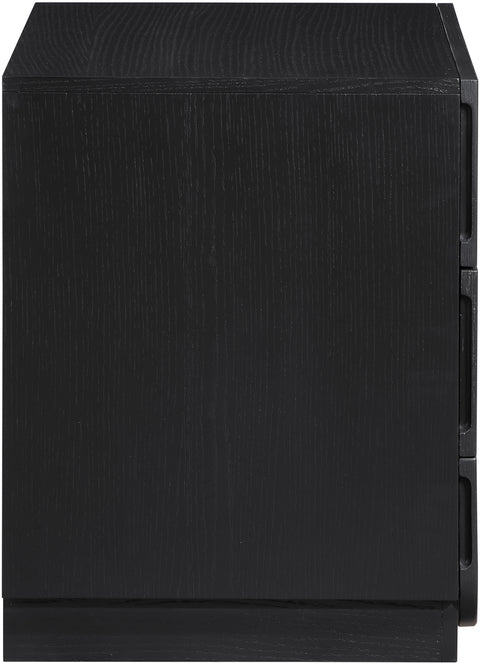 Vale 24" Black Oak Veneer Nightstand, 1 Piece