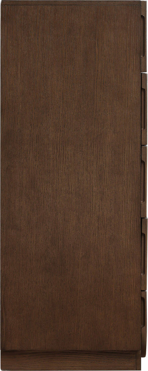 Vale Brown Oak Veneer Chest, 1 Piece