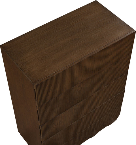 Vale Brown Oak Veneer Chest, 1 Piece