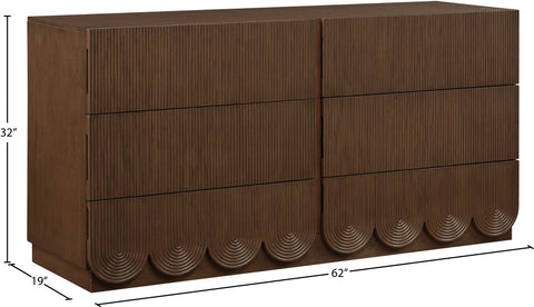 Vale Brown Oak Veneer Dresser, 1 Piece