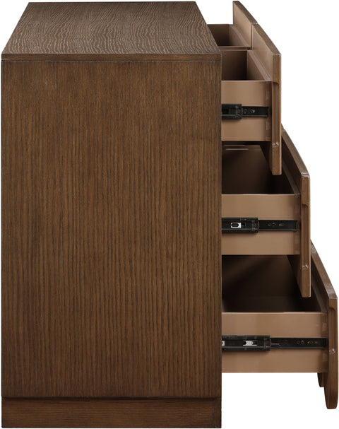 Vale Brown Oak Veneer Dresser, 1 Piece