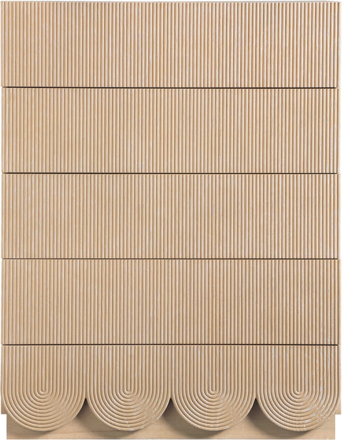 Vale Natural Oak Veneer Chest, 1 Piece