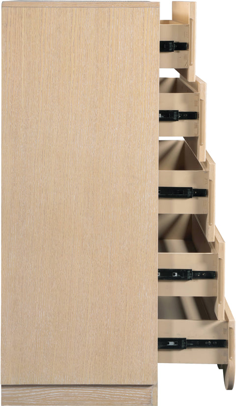 Vale Natural Oak Veneer Chest, 1 Piece
