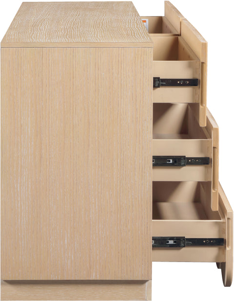 Vale Natural Oak Veneer Dresser, 1 Piece