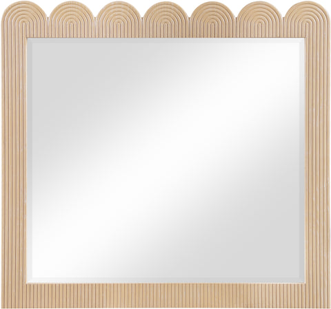 Vale 36" Natural Oak Veneer Frame Mirror, 1 Piece