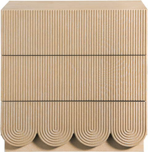 Vale 24" Natural Oak Veneer Nightstand, 1 Piece