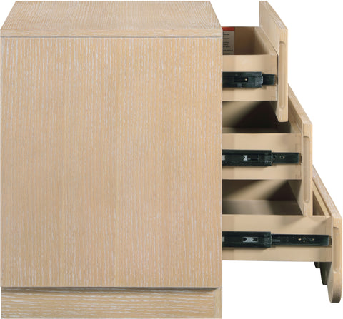 Vale 24" Natural Oak Veneer Nightstand, 1 Piece