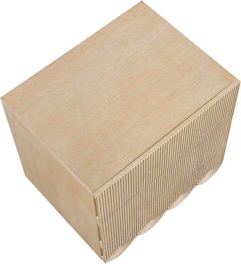 Vale 24" Natural Oak Veneer Nightstand, 1 Piece