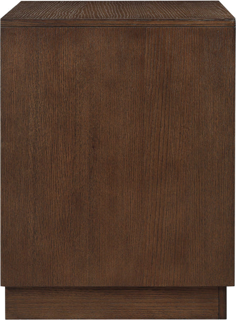 Delaney 26" Brown Oak Veneer Nightstand, 1 Piece