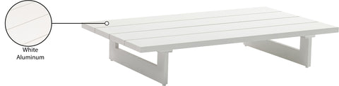 Giselle White Aluminum Outdoor Patio Coffee Table, 1 Piece
