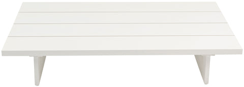 Giselle White Aluminum Outdoor Patio Coffee Table, 1 Piece