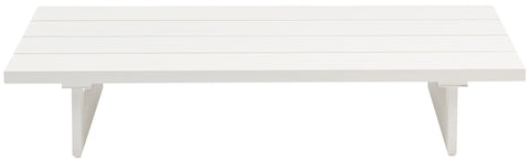Giselle White Aluminum Outdoor Patio Coffee Table, 1 Piece