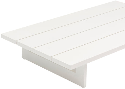 Giselle White Aluminum Outdoor Patio Coffee Table, 1 Piece
