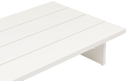 Giselle White Aluminum Outdoor Patio Coffee Table, 1 Piece
