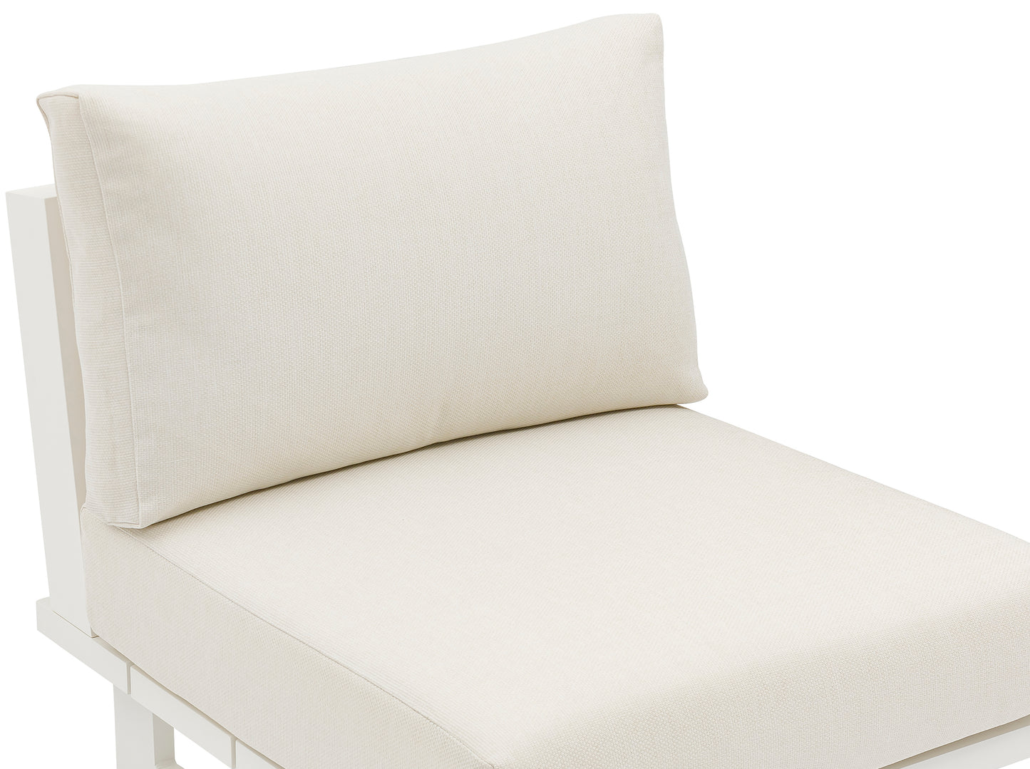 nicola cream water resistant fabric outdoor patio armless chair