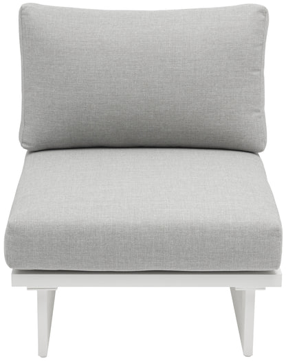 Nicola Grey Water Resistant Fabric Outdoor Patio Armless Chair