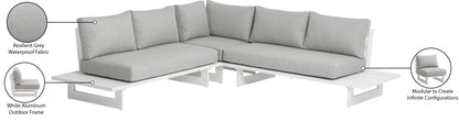 Bethany Grey Water Resistant Fabric Outdoor Patio Sectional (3 Boxes) Sectional