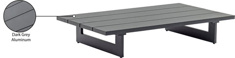 Giselle Grey Aluminum Outdoor Patio Coffee Table, 1 Piece