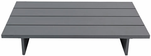 Giselle Grey Aluminum Outdoor Patio Coffee Table, 1 Piece