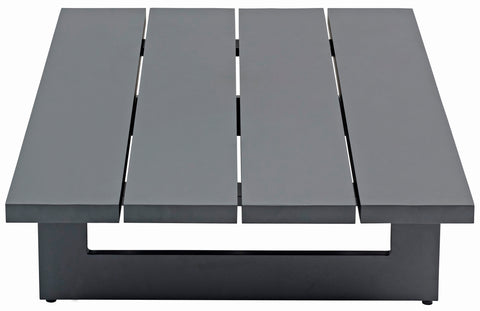 Giselle Grey Aluminum Outdoor Patio Coffee Table, 1 Piece