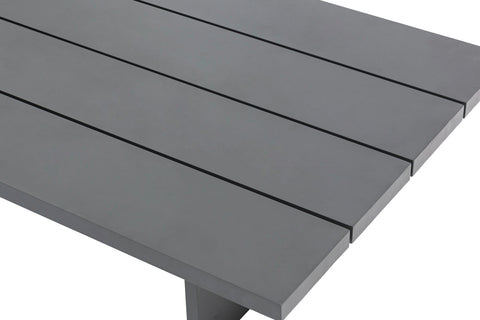 Giselle Grey Aluminum Outdoor Patio Coffee Table, 1 Piece
