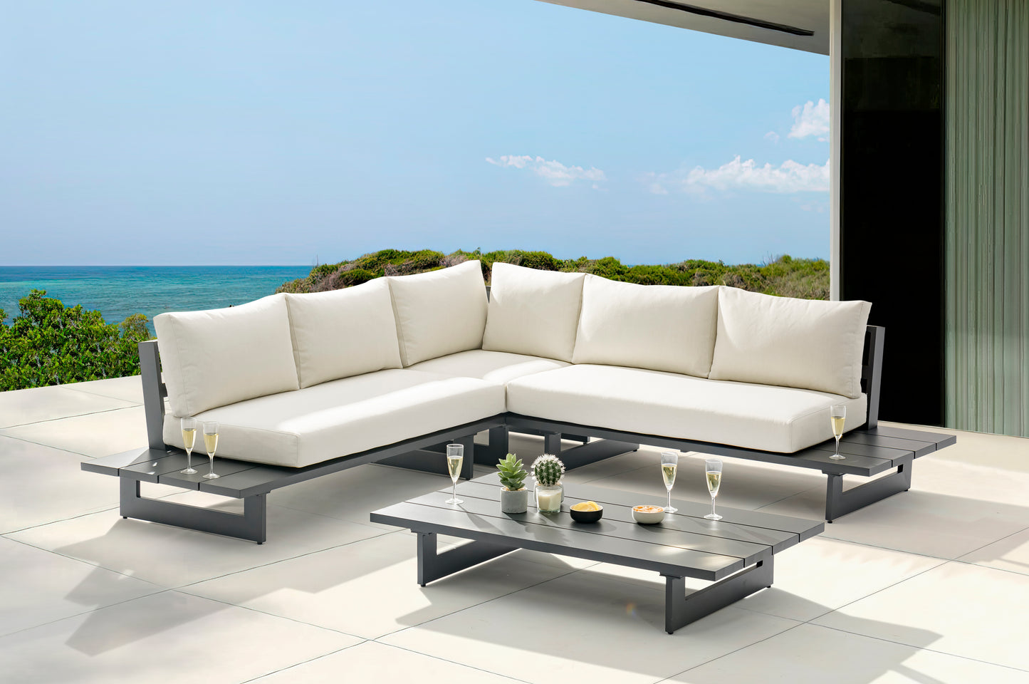 outdoor patio sectional (3 boxes)