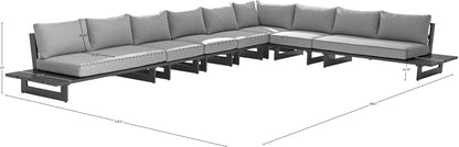 Bethany Grey Water Resistant Fabric Outdoor Patio Modular Sectional Sec4A