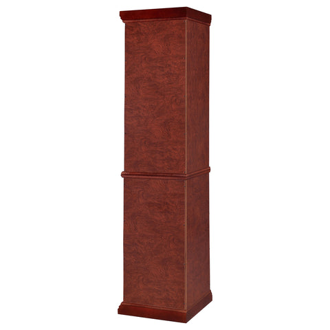 Hadi 6-shelf Corner Curio Display Cabinet Medium BrownBrown Red