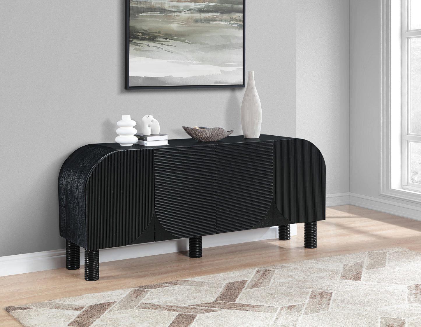 evelyn black sideboard/buffet