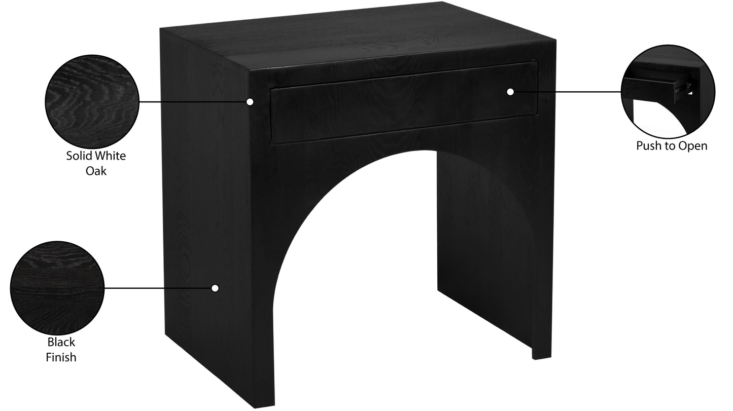 avalon black oak night stand ns