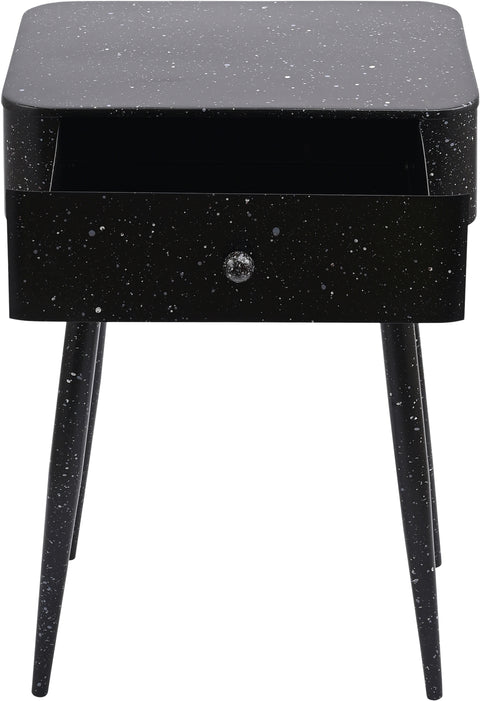 Celeste 17" Black Iron Nightstand, 1 Piece (Style 2)