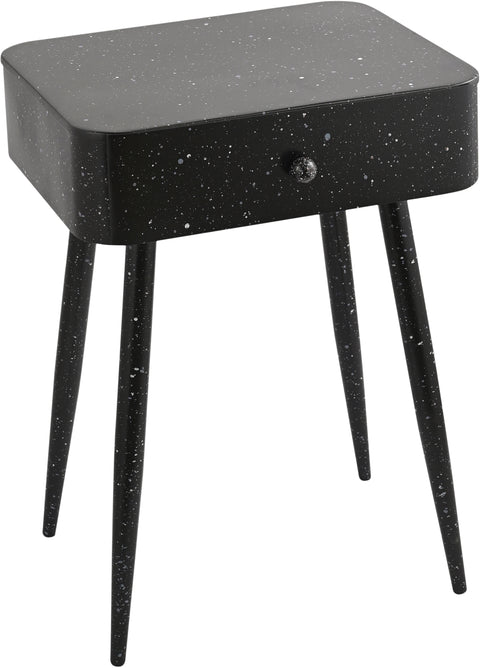 Celeste 17" Black Iron Nightstand, 1 Piece (Style 2)
