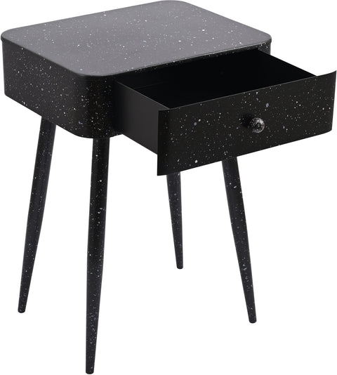 Celeste 17" Black Iron Nightstand, 1 Piece (Style 2)