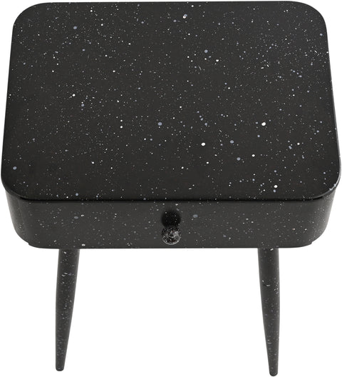 Celeste 17" Black Iron Nightstand, 1 Piece (Style 2)