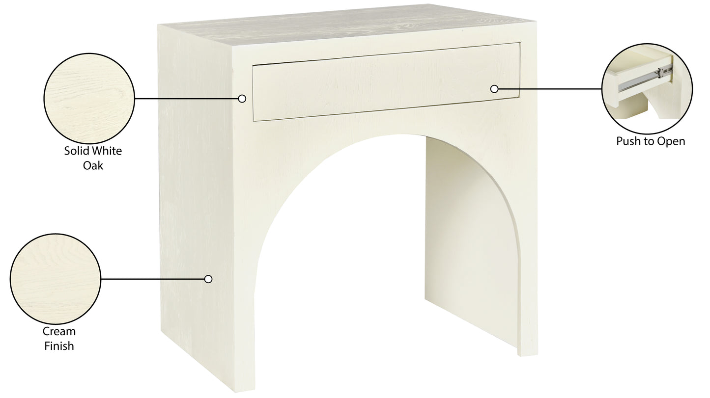 avalon cream oak night stand ns