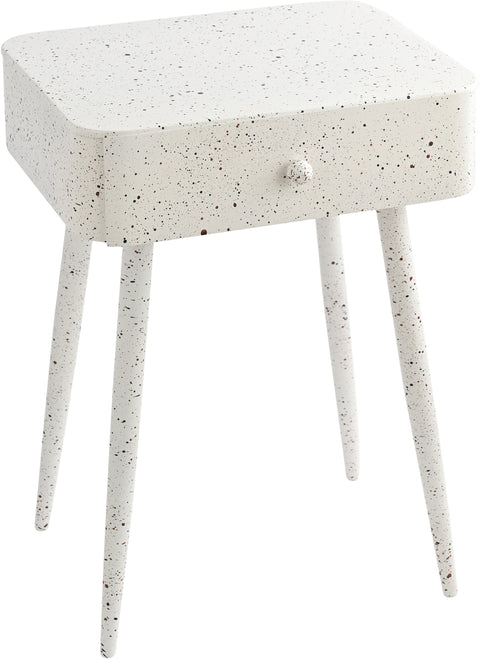 Celeste 17" White Iron Nightstand, 1 Piece (Style 2)