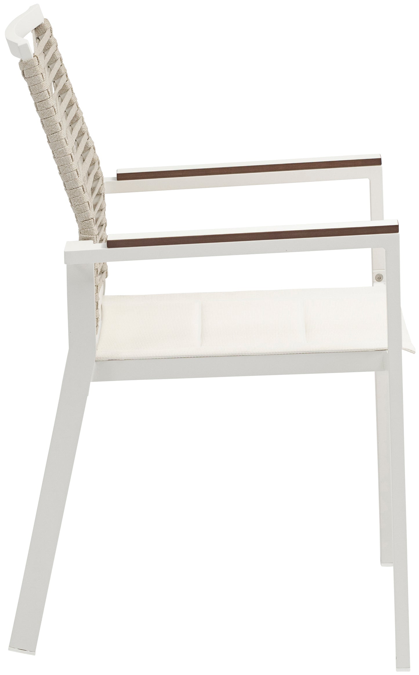 bethany beige rope fabric outdoor patio dining arm chair ac