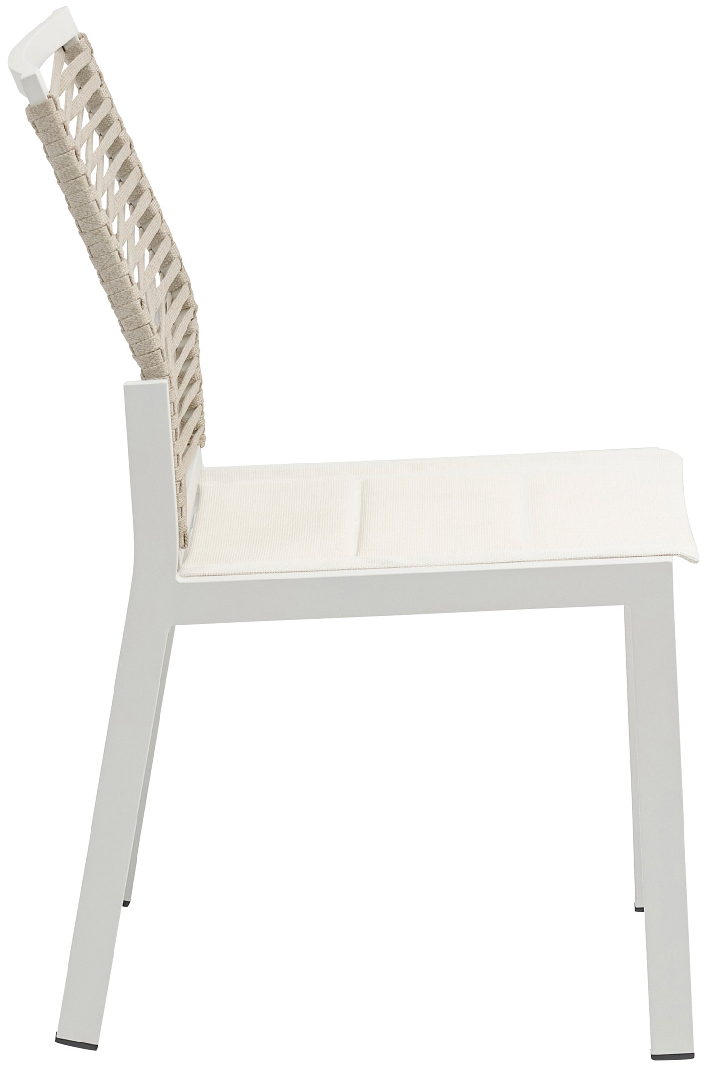 bethany beige rope fabric outdoor patio dining side chair sc