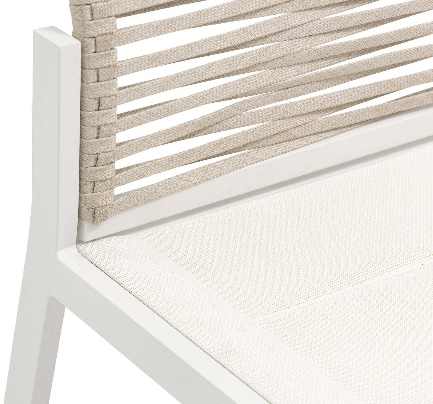 bethany beige rope fabric outdoor patio dining side chair sc