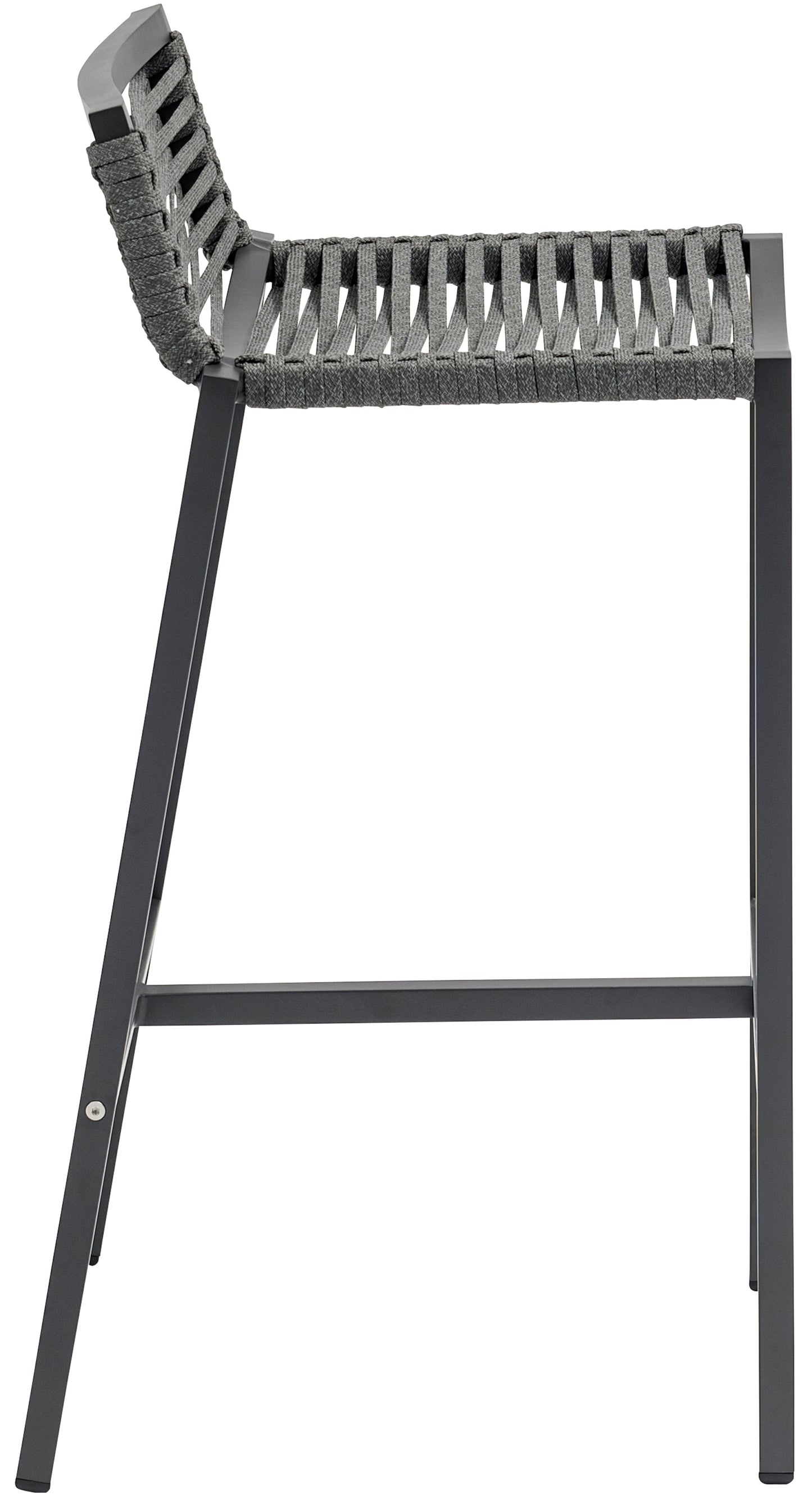 bethany grey rope fabric outdoor patio barstool c