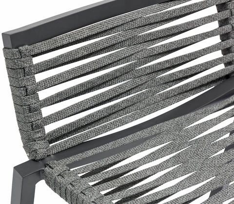 Bethany Grey Rope Fabric Outdoor Patio Barstool C