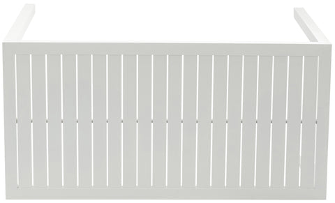 Giselle White Rectangle Aluminum Outdoor Patio Bar Table, 1 Piece
