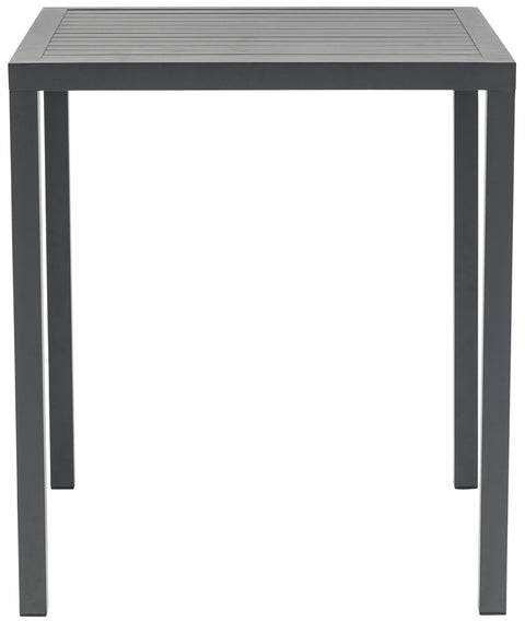 Giselle Grey Square Aluminum Outdoor Patio Bar Table, 1 Piece