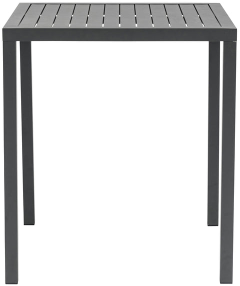 Giselle Grey Square Aluminum Outdoor Patio Bar Table, 1 Piece