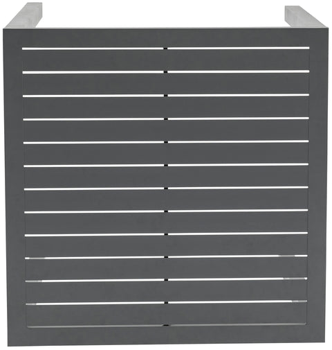 Giselle Grey Square Aluminum Outdoor Patio Bar Table, 1 Piece