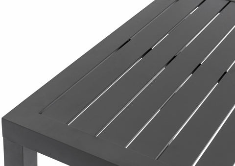 Giselle Grey Square Aluminum Outdoor Patio Bar Table, 1 Piece