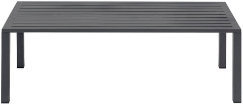 Giselle Grey Aluminum Outdoor Patio Coffee Table, 1 Piece (Style 2)